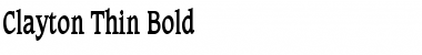 Download Clayton Thin Bold Font Title Preview