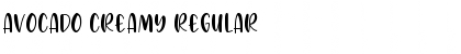 Download Avocado Creamy Regular Font Title Preview