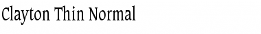 Download Clayton Thin Normal Font Title Preview