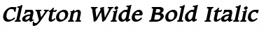 Download Clayton Wide Bold Italic Font Title Preview