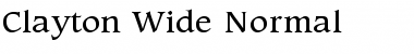 Download Clayton Wide Normal Font Title Preview