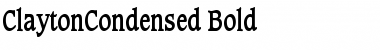 Download ClaytonCondensed Bold Font Title Preview