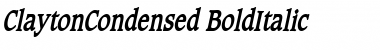 Download ClaytonCondensed BoldItalic Font Title Preview