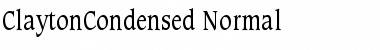Download ClaytonCondensed Normal Font Title Preview
