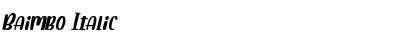 Download Baimbo Italic Font Title Preview