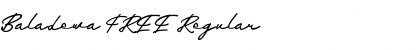 Download Baladewa FREE Regular Font Title Preview