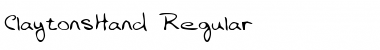 Download ClaytonsHand Regular Font Title Preview