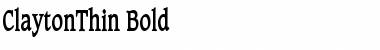 Download ClaytonThin Bold Font Title Preview