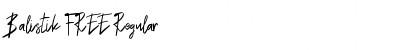 Download Balistik FREE Regular Font Title Preview
