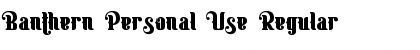 Download Banthern Personal Use Regular Font Title Preview