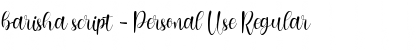 Download barisha script - Personal Use Regular Font Title Preview