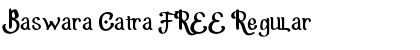 Download Baswara Catra FREE Regular Font Title Preview