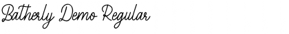 Download Batherly Demo Regular Font Title Preview