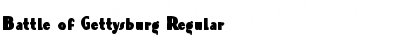 Download Battle of Gettysburg Regular Font Title Preview