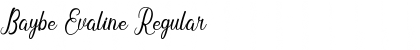 Download Baybe Evaline Regular Font Title Preview