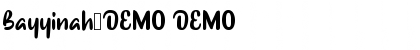 Download Bayyinah-DEMO DEMO Font Title Preview