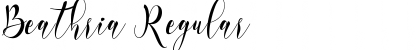 Download Beathria Regular Font Title Preview
