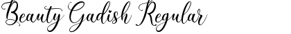 Download Beauty Gadish Regular Font Title Preview