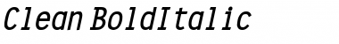 Download Clean BoldItalic Font Title Preview