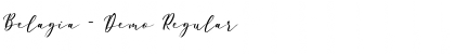 Download Belagia - Demo Regular Font Title Preview