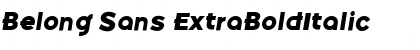 Download Belong Sans ExtraBoldItalic Font Title Preview