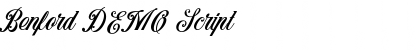 Download Benford DEMO Script Font Title Preview