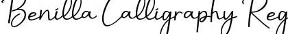 Download Benilla Calligraphy Regular Font Title Preview