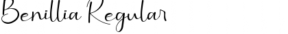 Download Benillia Regular Font Title Preview