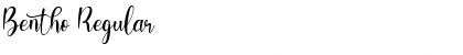 Download Bentho Regular Font Title Preview
