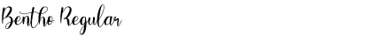Download Bentho Regular Font Title Preview