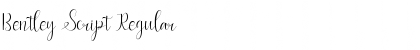 Download Bentley Script Regular Font Title Preview