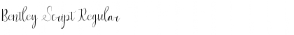 Download Bentley Script Regular Font Title Preview