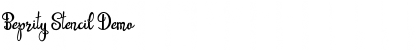 Download Beprity Stencil Demo Font Title Preview