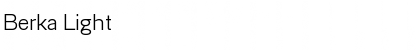 Download Berka Light Font Title Preview