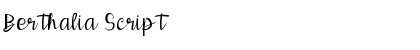 Download Berthalia Script Font Title Preview