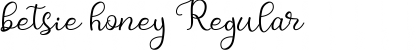 Download betsie honey Regular Font Title Preview