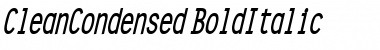 Download CleanCondensed BoldItalic Font Title Preview
