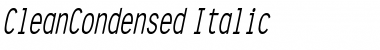 Download CleanCondensed Italic Font Title Preview