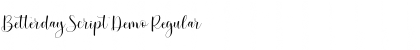 Download Betterday Script Demo Regular Font Title Preview