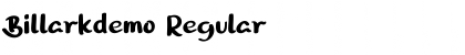 Download Billarkdemo Regular Font Title Preview