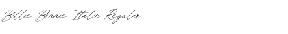 Download Billie Bonnie Italic Regular Font Title Preview