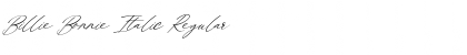 Download Billie Bonnie Italic Regular Font Title Preview
