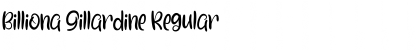Download Billiona Gillardine Regular Font Title Preview