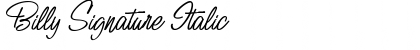 Download Billy Signature Italic Font Title Preview