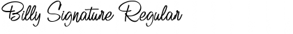 Download Billy Signature Regular Font Title Preview