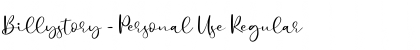 Download Billystory - Personal Use Regular Font Title Preview