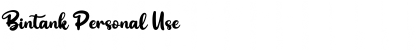 Download Bintank Personal Use Font Title Preview
