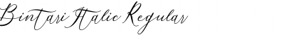 Download Bintari Italic Regular Font Title Preview