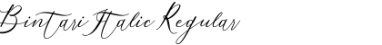 Download Bintari Italic Regular Font Title Preview