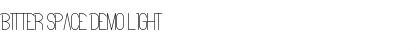 Download Bitter Space Demo Light Font Title Preview